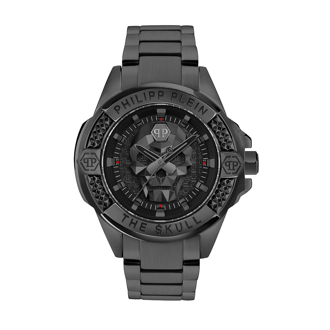 Phillipp Plein The Skull watch featuring a black metal bracelet available at Lestyle Boutique Melbourne