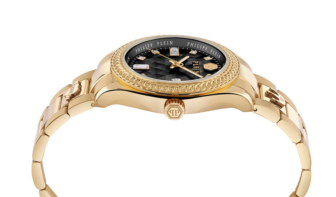 Philipp Plein Queen watch with black dial and crystal details available at Lestyle Boutique Melbourne