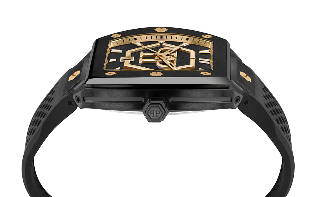 Philipp Plein Hexagon Phantom 44mm watch featuring a tonneau-shaped case available at Lestyle Boutique Melbourne