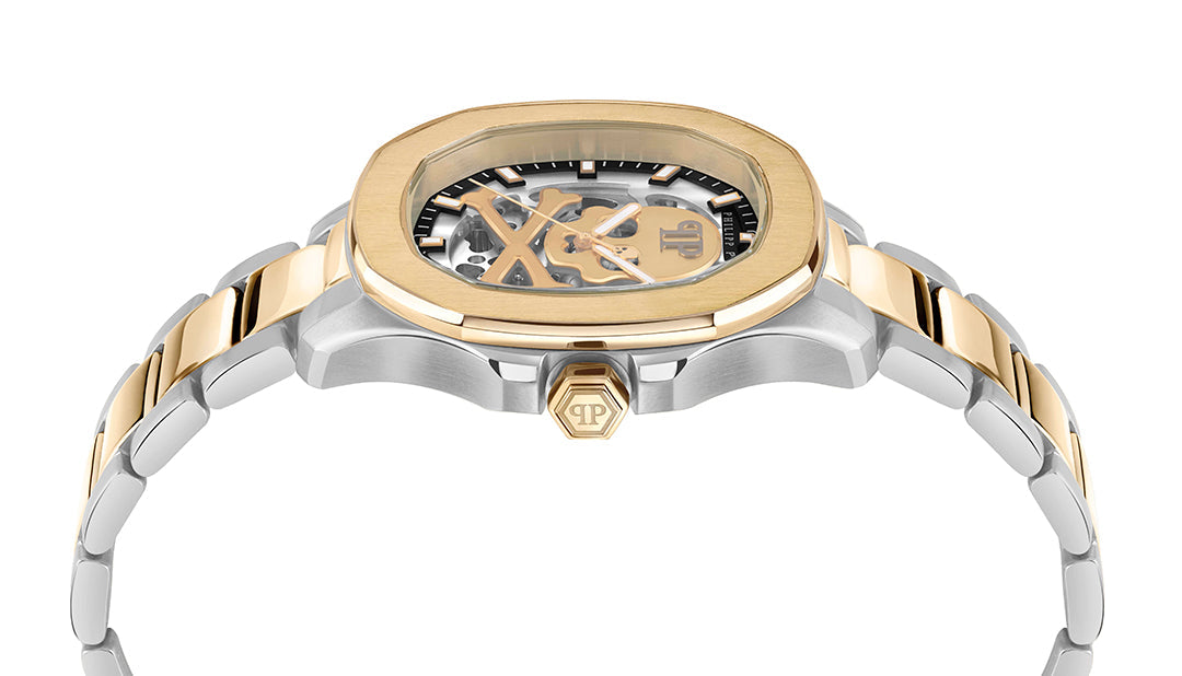 Philipp Plein Skeleton Spectre 42mm auto watch featuring a skull motif available at Lestyle Boutique Melbourne