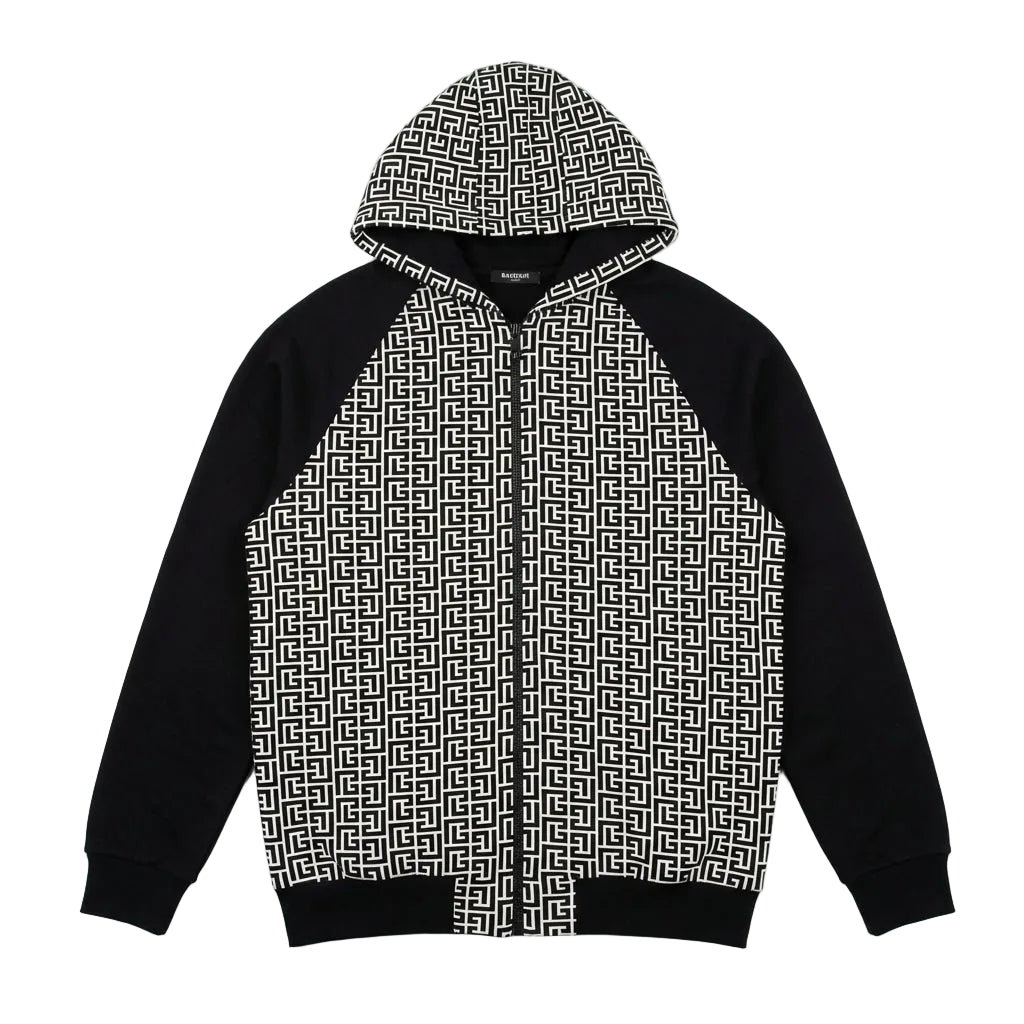 Balmain hoodie featuring geometric pattern available at Lestyle Boutique Melbourne