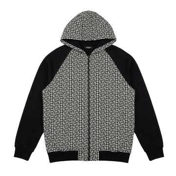 Balmain hoodie featuring geometric pattern available at Lestyle Boutique Melbourne