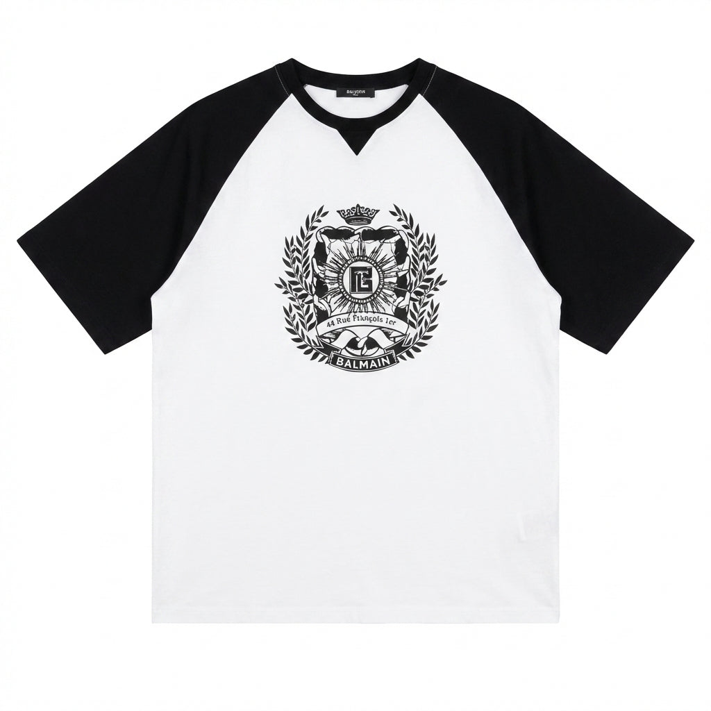 Balmain kids T-shirt featuring crest design available at Lestyle Boutique Melbourne