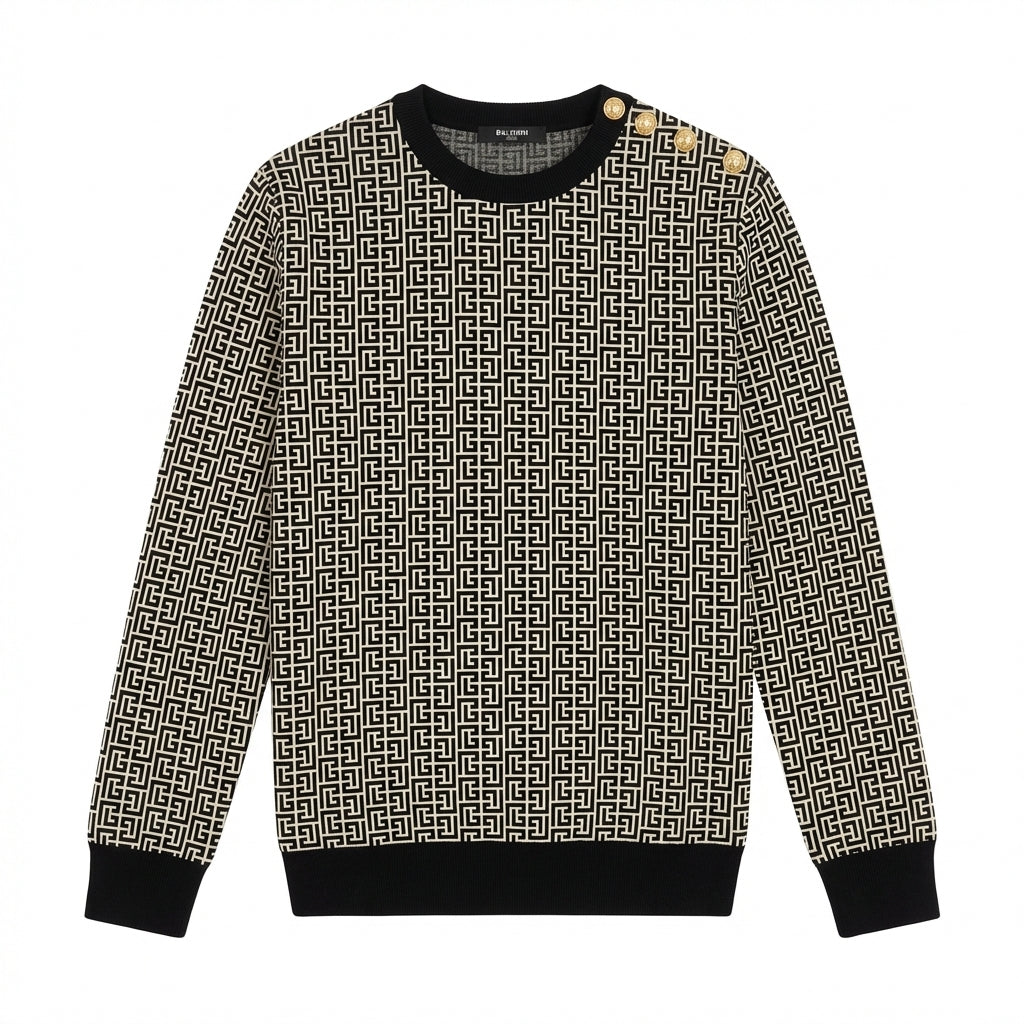 Balmain kids sweatshirt featuring a geometric pattern available at Lestyle Boutique Melbourne