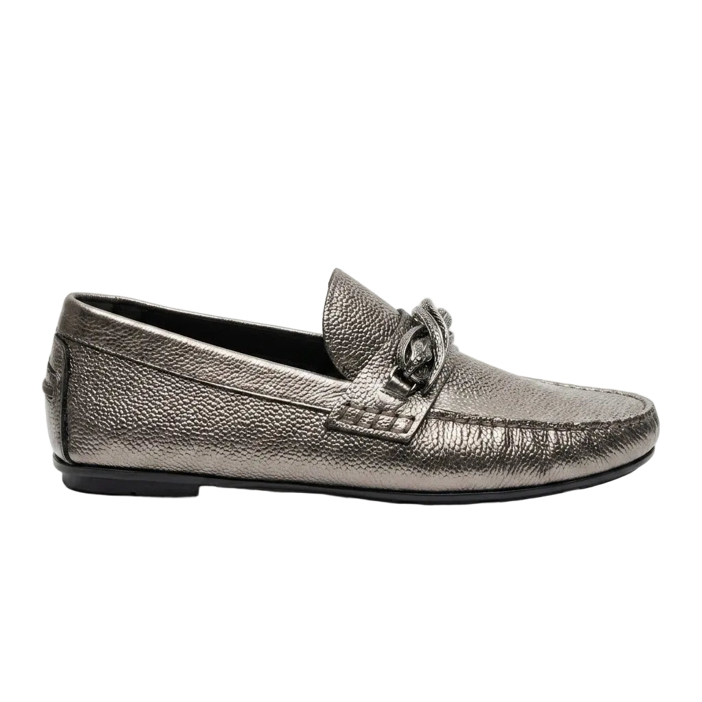 Roberto Cavalli loafer featuring metallic texture available at Lestyle Boutique Melbourne