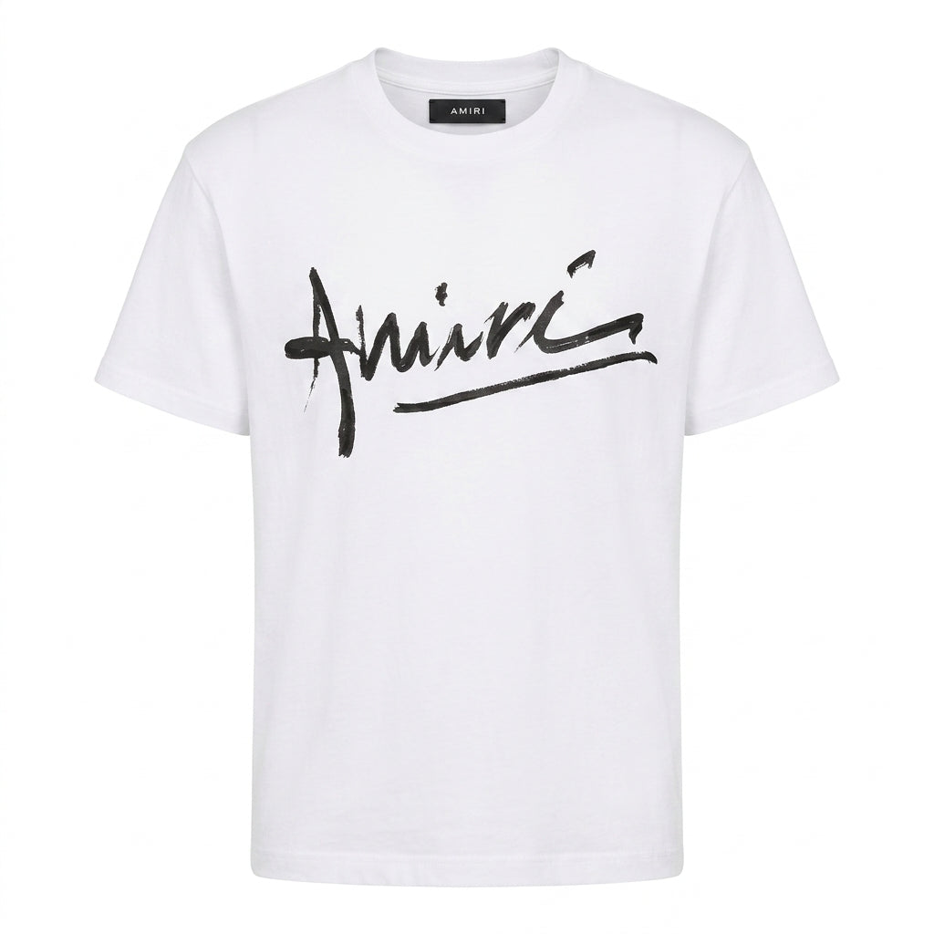 Amiri T-shirt featuring bold logo design available at Lestyle Boutique Melbourne