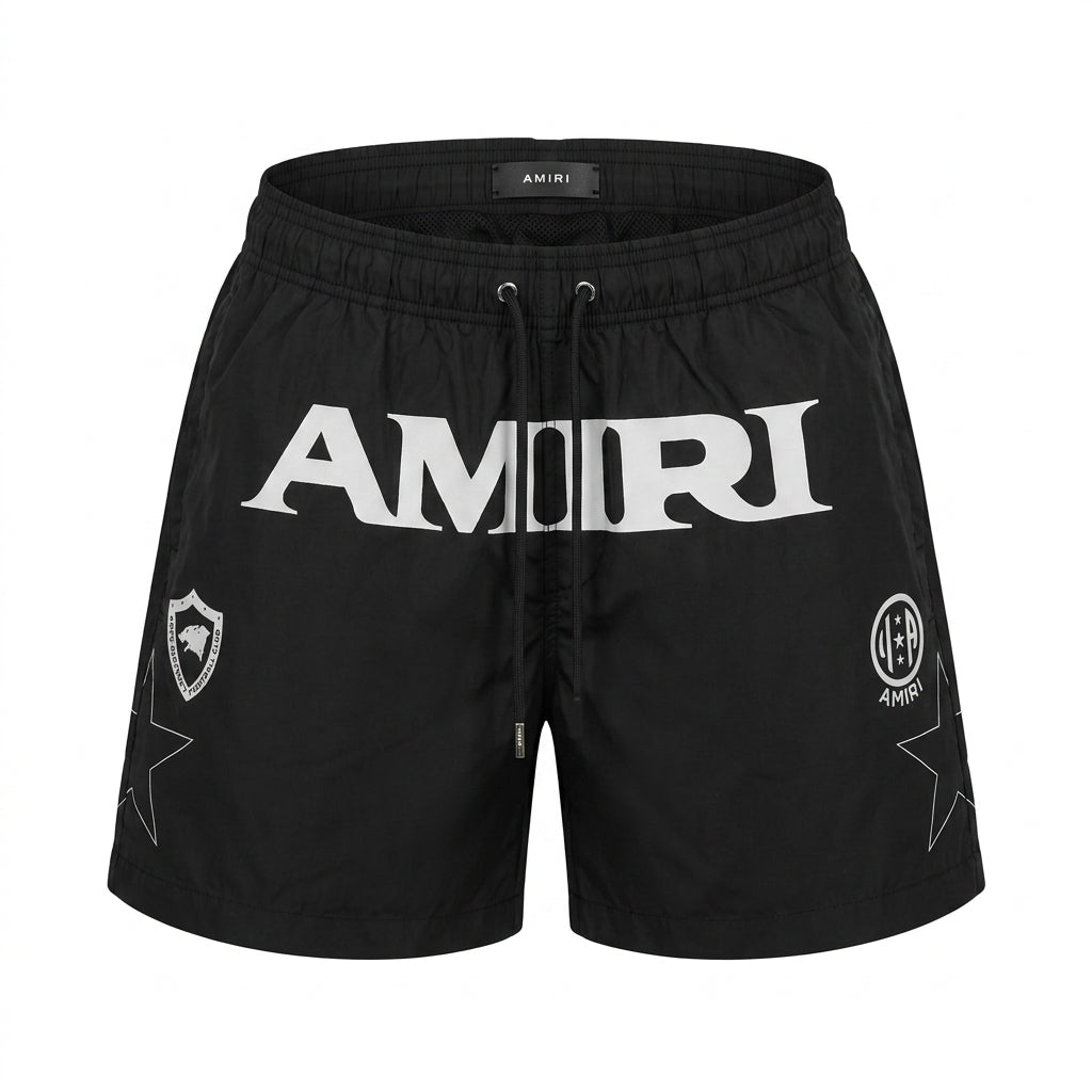 Amiri shorts featuring logo designs available at Lestyle Boutique Melbourne