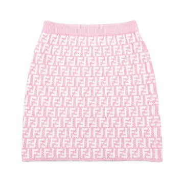 Fendi skirt featuring a pink and cream F-logo pattern available at Lestyle Boutique Melbourne