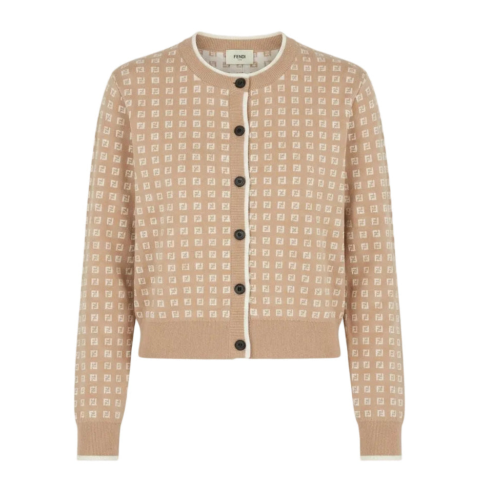 Fendi cardigan featuring logo pattern available at Lestyle Boutique Melbourne