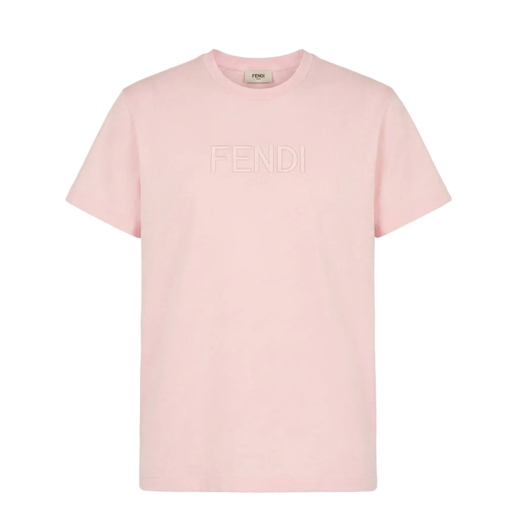 Fendi T-shirt featuring embossed logo available at Lestyle Boutique Melbourne