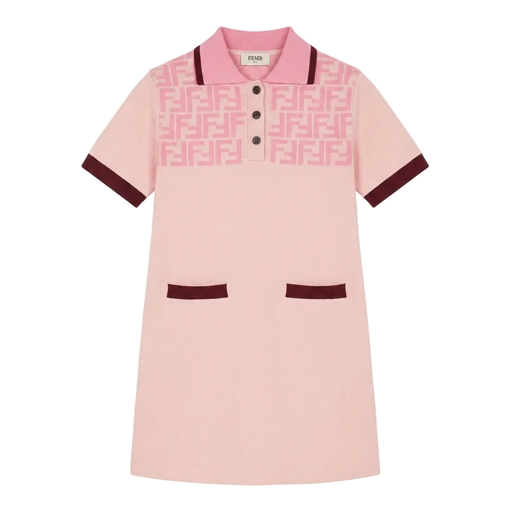 Fendi dress featuring a pink logo pattern available at Lestyle Boutique Melbourne