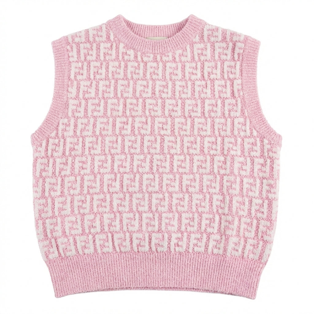 Fendi knit vest featuring Fendi logo pattern available at Lestyle Boutique Melbourne