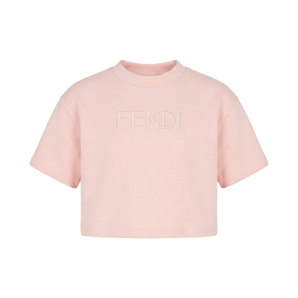 Fendi cropped sweatshirt featuring embroidered logo available at Lestyle Boutique Melbourne
