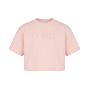 Fendi cropped sweatshirt featuring embroidered logo available at Lestyle Boutique Melbourne