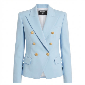 Balmain jacket featuring double-breasted gold buttons available at Lestyle Boutique Melbourne