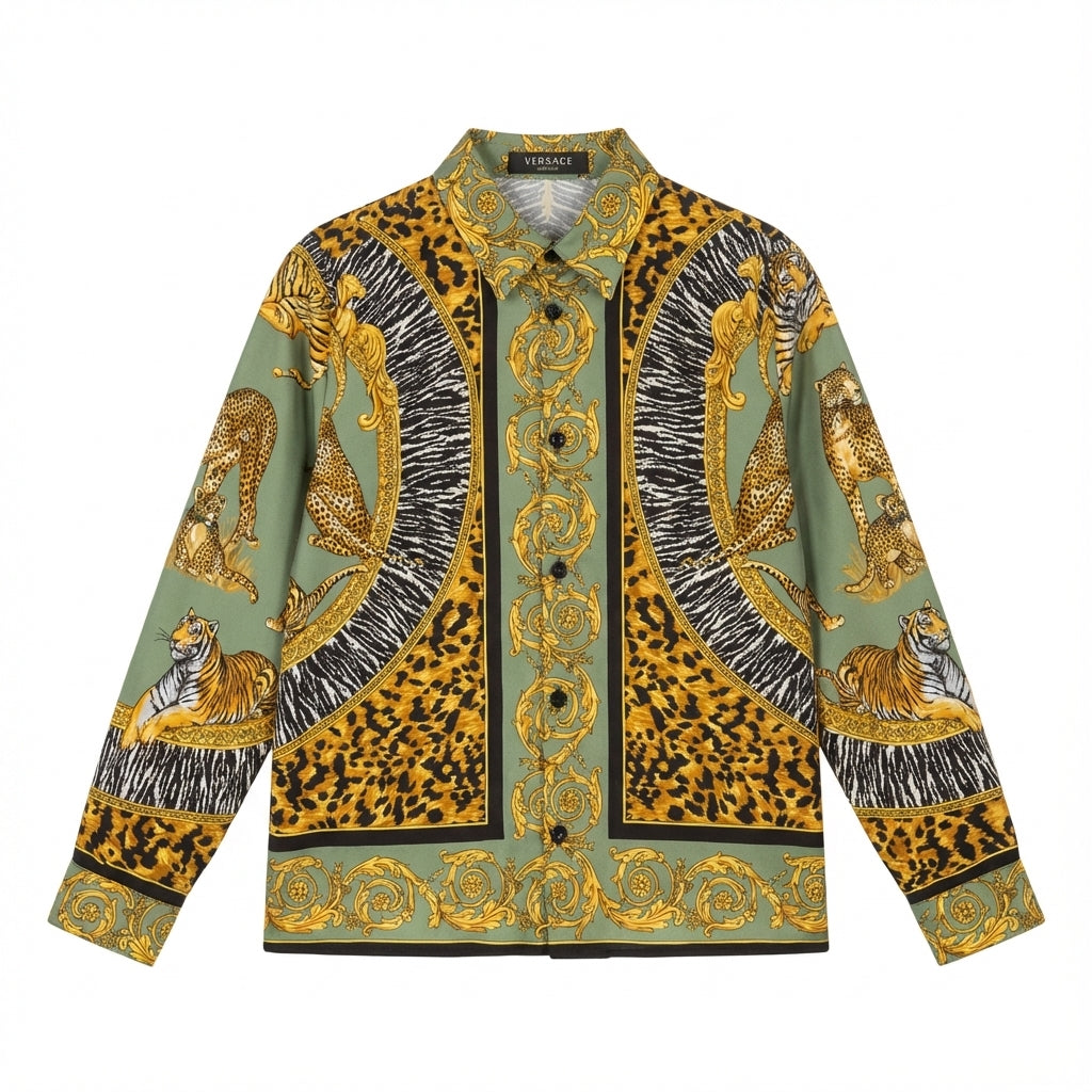 Versace shirt featuring animal print available at Lestyle Boutique Melbourne