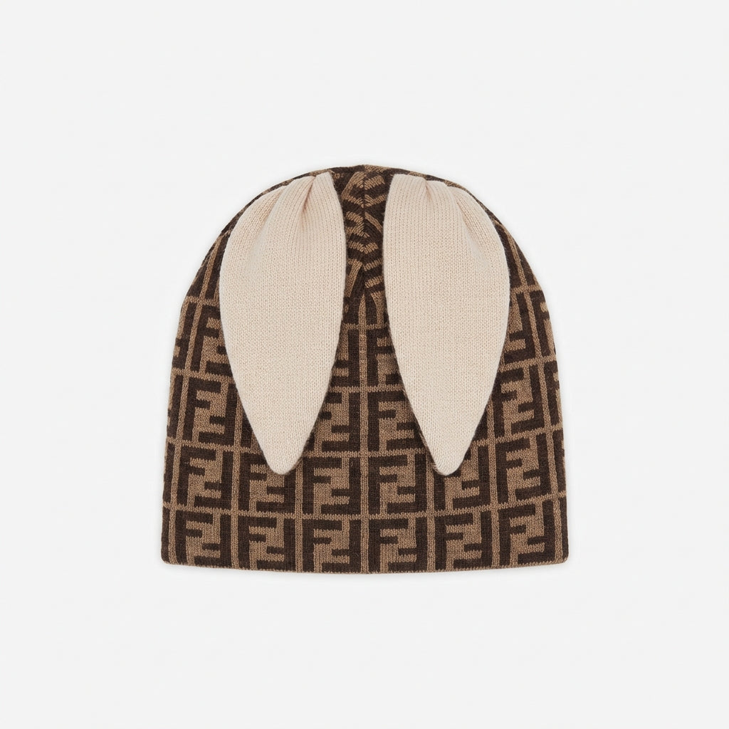 Fendi beanie featuring Fendi logo pattern available at Lestyle Boutique Melbourne