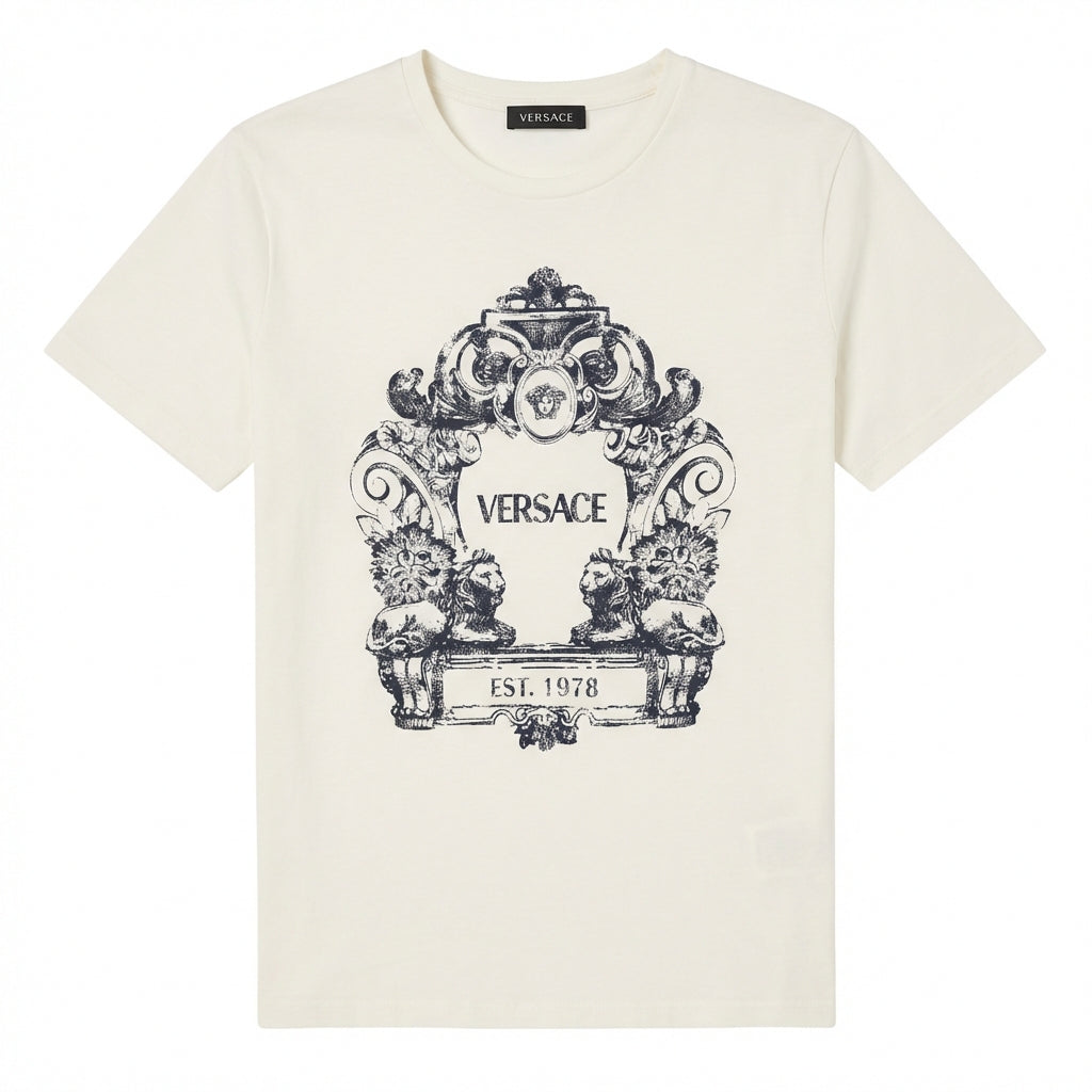 Versace t-shirt featuring classic Medusa crest available at Lestyle Boutique Melbourne