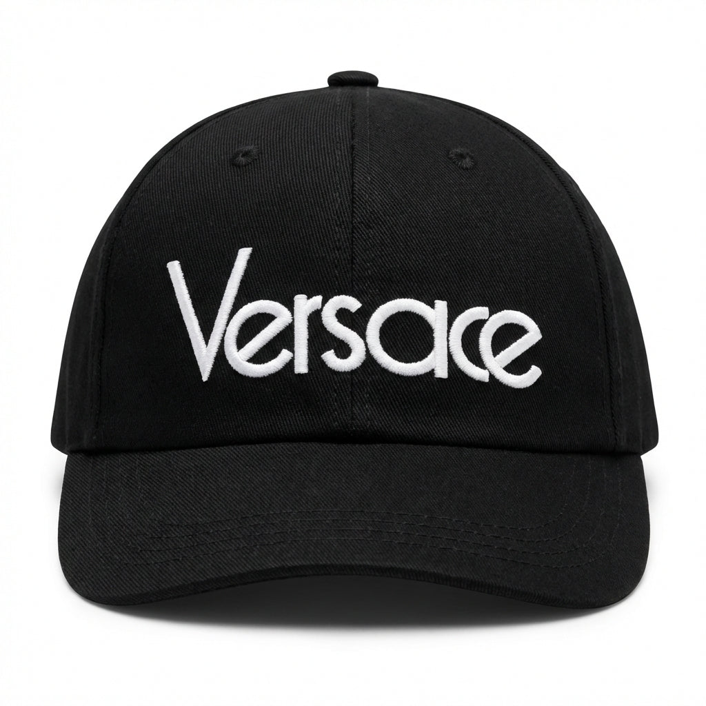 Versace cap featuring embroidered logo available at Lestyle Boutique Melbourne