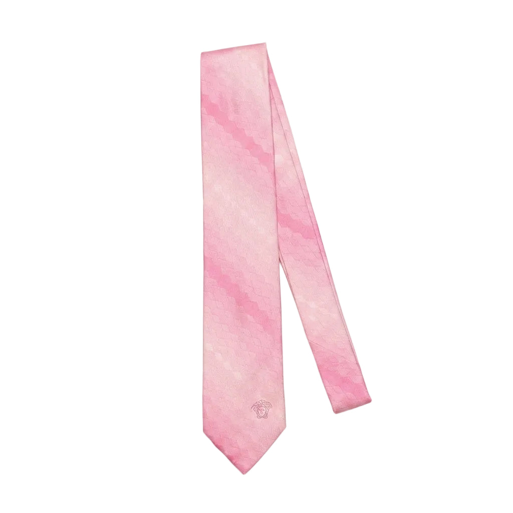 Versace tie featuring a pink pattern available at Lestyle Boutique Melbourne