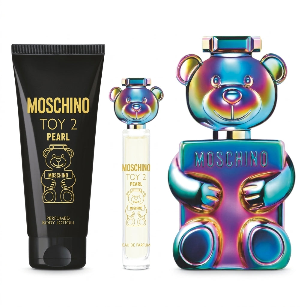 Moschino Toy 2 Pearl gift set featuring perfume and body lotion available at Lestyle Boutique Melbourne