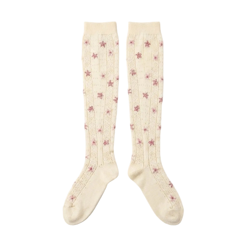 Red Valentino socks featuring pink floral pattern available at Lestyle Boutique Melbourne