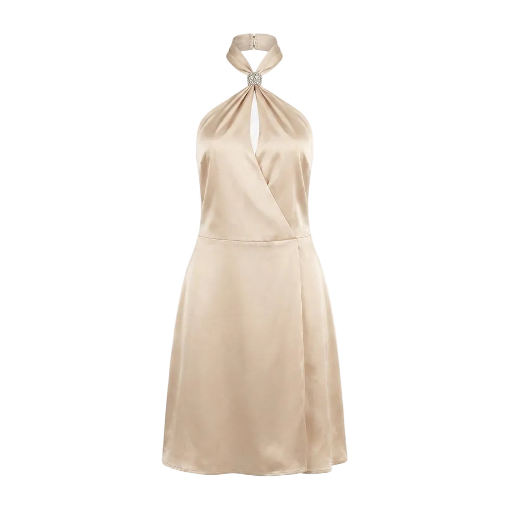Patrizia Pepe dress featuring a halter neckline available at Lestyle Boutique Melbourne