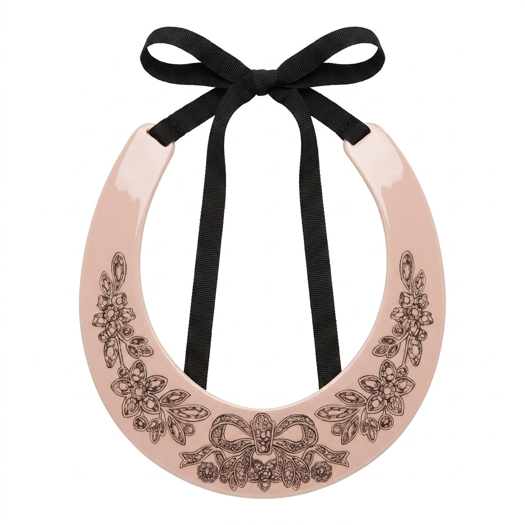Red Valentino plastic collar featuring floral design available at Lestyle Boutique Melbourne
