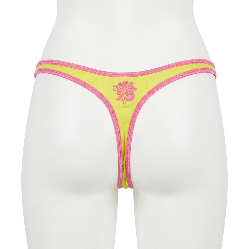 Versace thong featuring bright yellow color available at Lestyle Boutique Melbourne