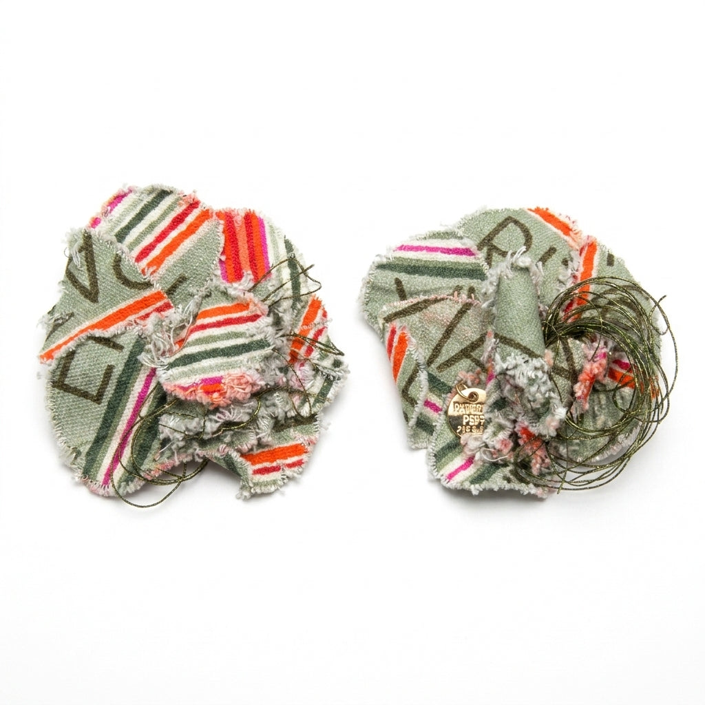 Patrizia Pepe brooch featuring textured fabric and metallic accents available at Lestyle Boutique Melbourne