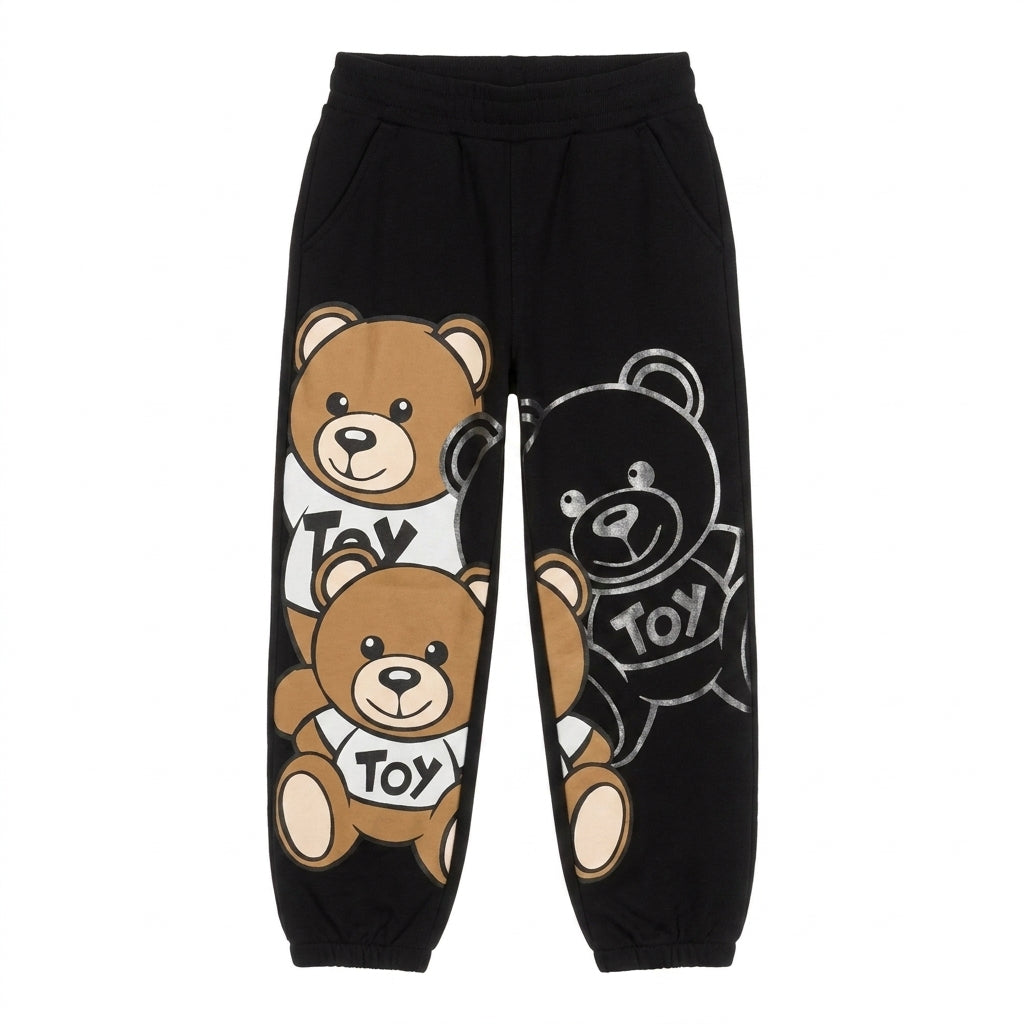 Moschino Kids pants featuring bear graphic available at Lestyle Boutique Melbourne