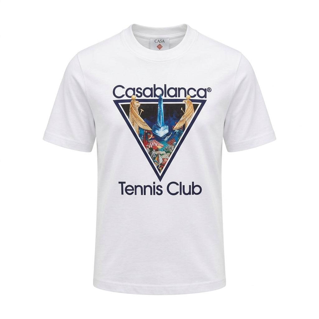 Casablanca T-shirt featuring graphic Tennis Club print available at Lestyle Boutique Melbourne