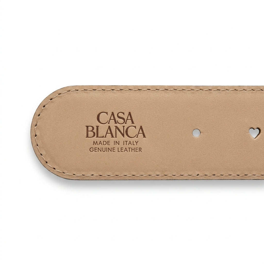 CASABLANCA leather belt featuring gold buckle available at Lestyle Boutique Melbourne