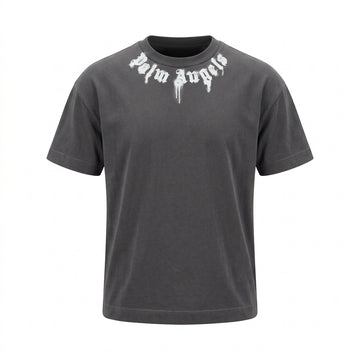 Palm Angels T-shirt featuring neck logo available at Lestyle Boutique Melbourne