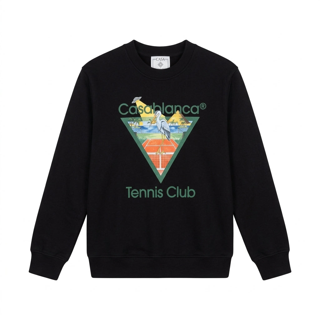 CASABLANCA sweatshirt featuring Tennis Club graphic available at Lestyle Boutique Melbourne