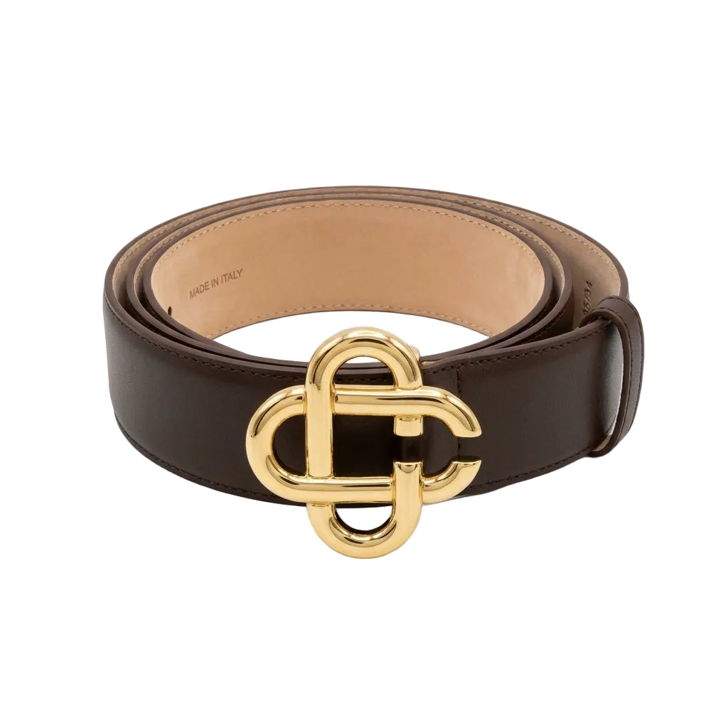 CASABLANCA leather belt featuring gold buckle available at Lestyle Boutique Melbourne