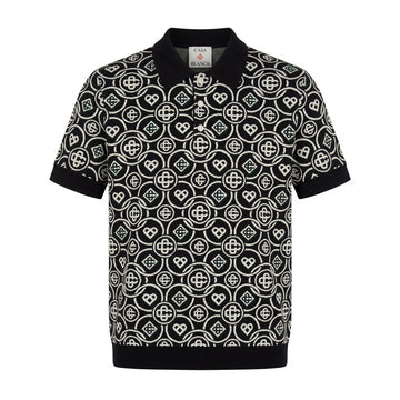 CASABLANCA polo shirt featuring all-over geometric print available at Lestyle Boutique Melbourne
