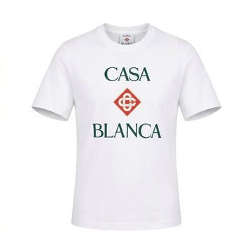 CASABLANCA T-shirt featuring CASA BLANCA logo available at Lestyle Boutique Melbourne