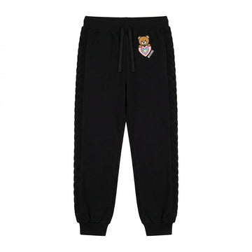 Moschino pants featuring teddy bear and heart logo available at Lestyle Boutique Melbourne
