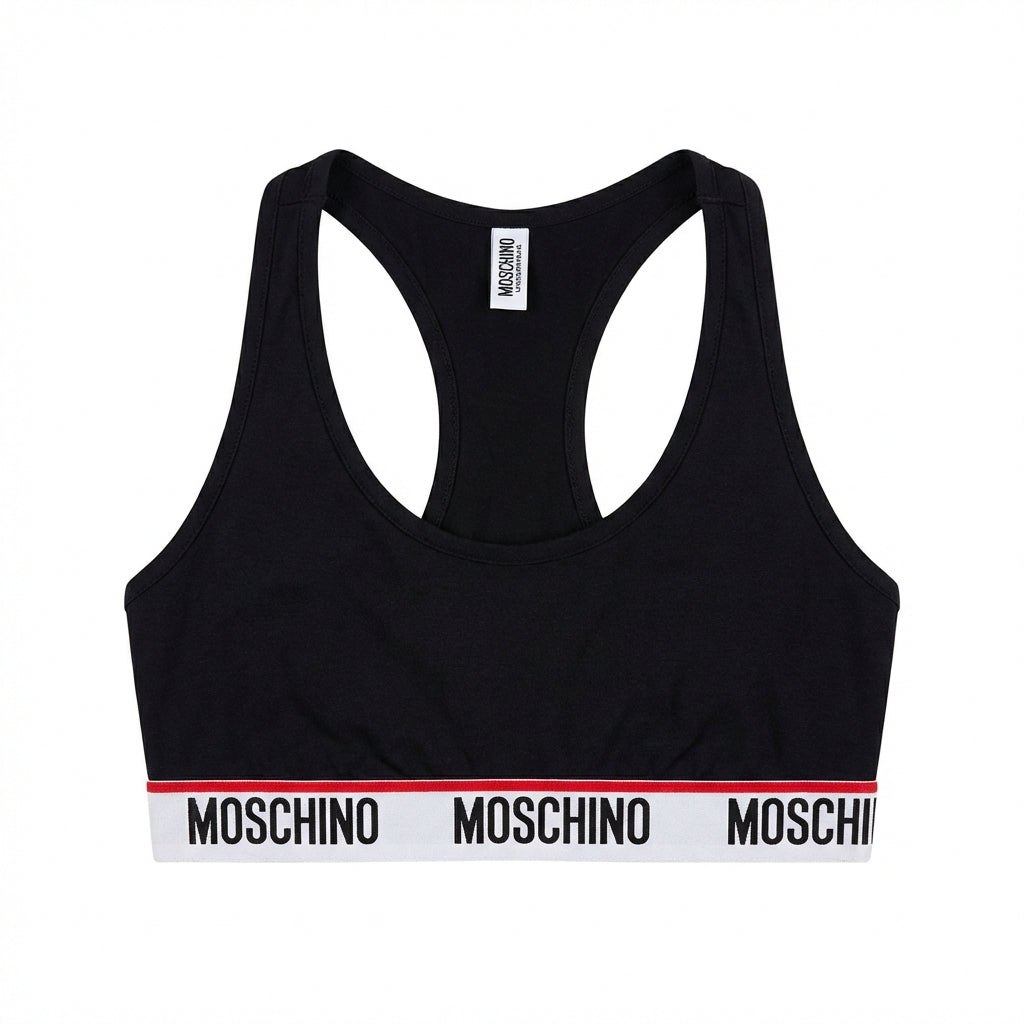 Moschino sports bra with branded elastic band available at Lestyle Boutique Melbourne