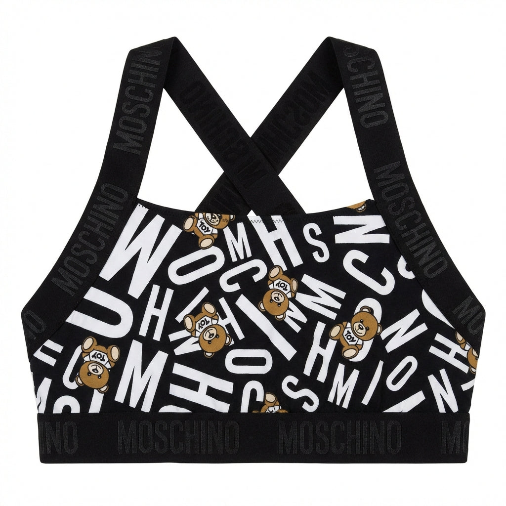 Moschino sports top featuring teddy bear print available at Lestyle Boutique Melbourne