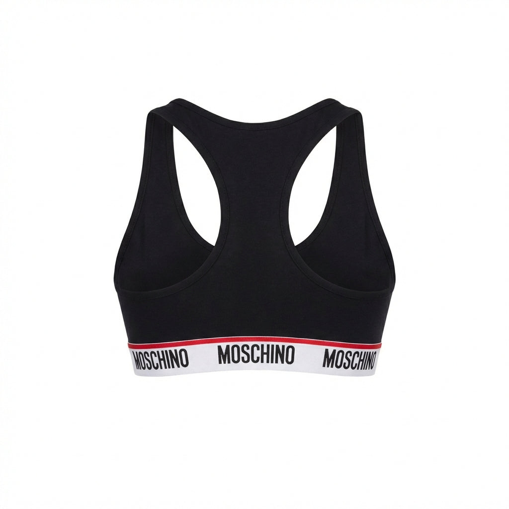 Moschino sports bra with branded elastic band available at Lestyle Boutique Melbourne