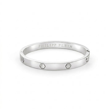 Philipp Plein cuff featuring snake hexagon inlaid details available at Lestyle Boutique Melbourne