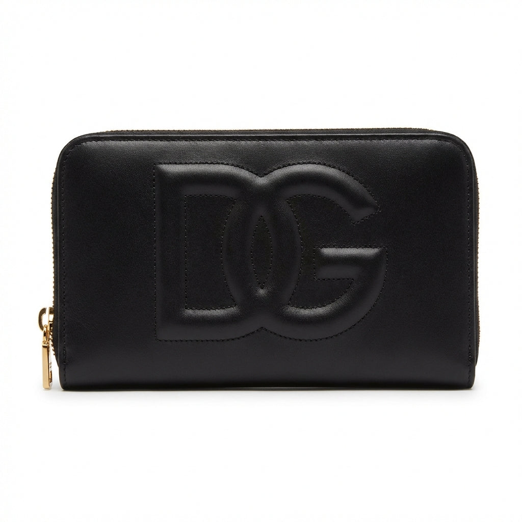 Dolce & Gabbana wallet featuring large embossed logo, available at Lestyle Boutique Melbourne