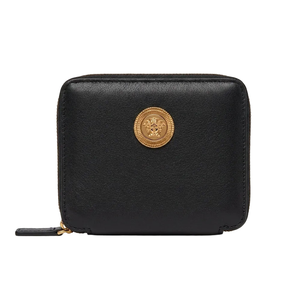 Versace cardholder featuring a gold Medusa emblem available at Lestyle Boutique Melbourne