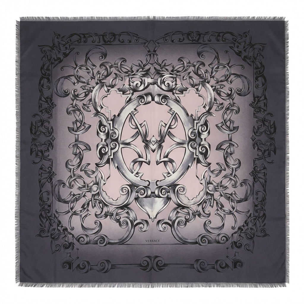 Versace silk scarf featuring intricate design available at Lestyle Boutique Melbourne