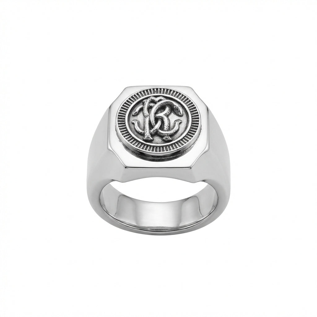 Roberto Cavalli ring featuring a detailed logo design available at Lestyle Boutique Melbourne