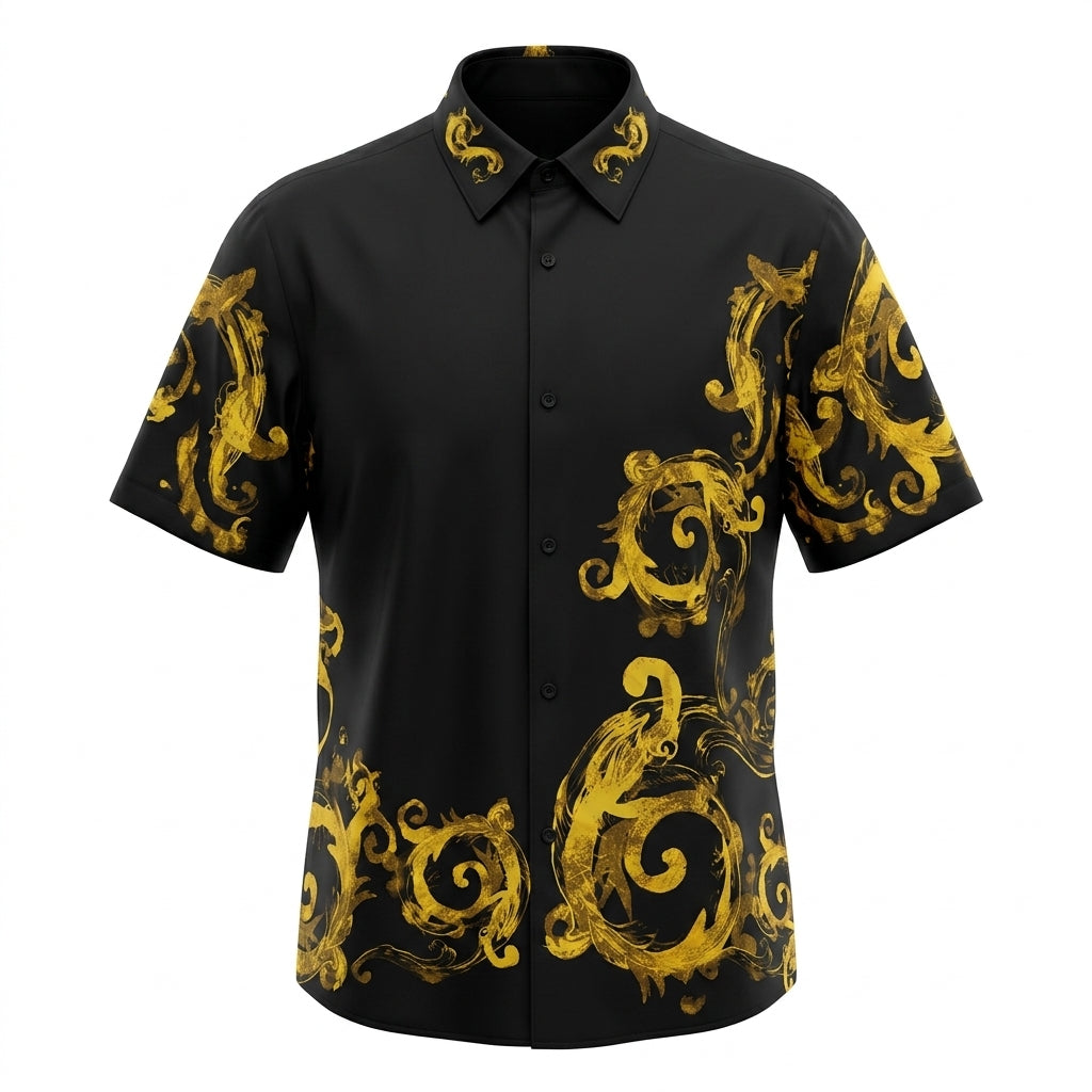 Versace Jeans Couture shirt featuring gold dragon print available at Lestyle Boutique Melbourne