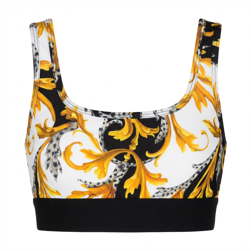 Versace women's top featuring a bold baroque print available at Lestyle Boutique Melbourne