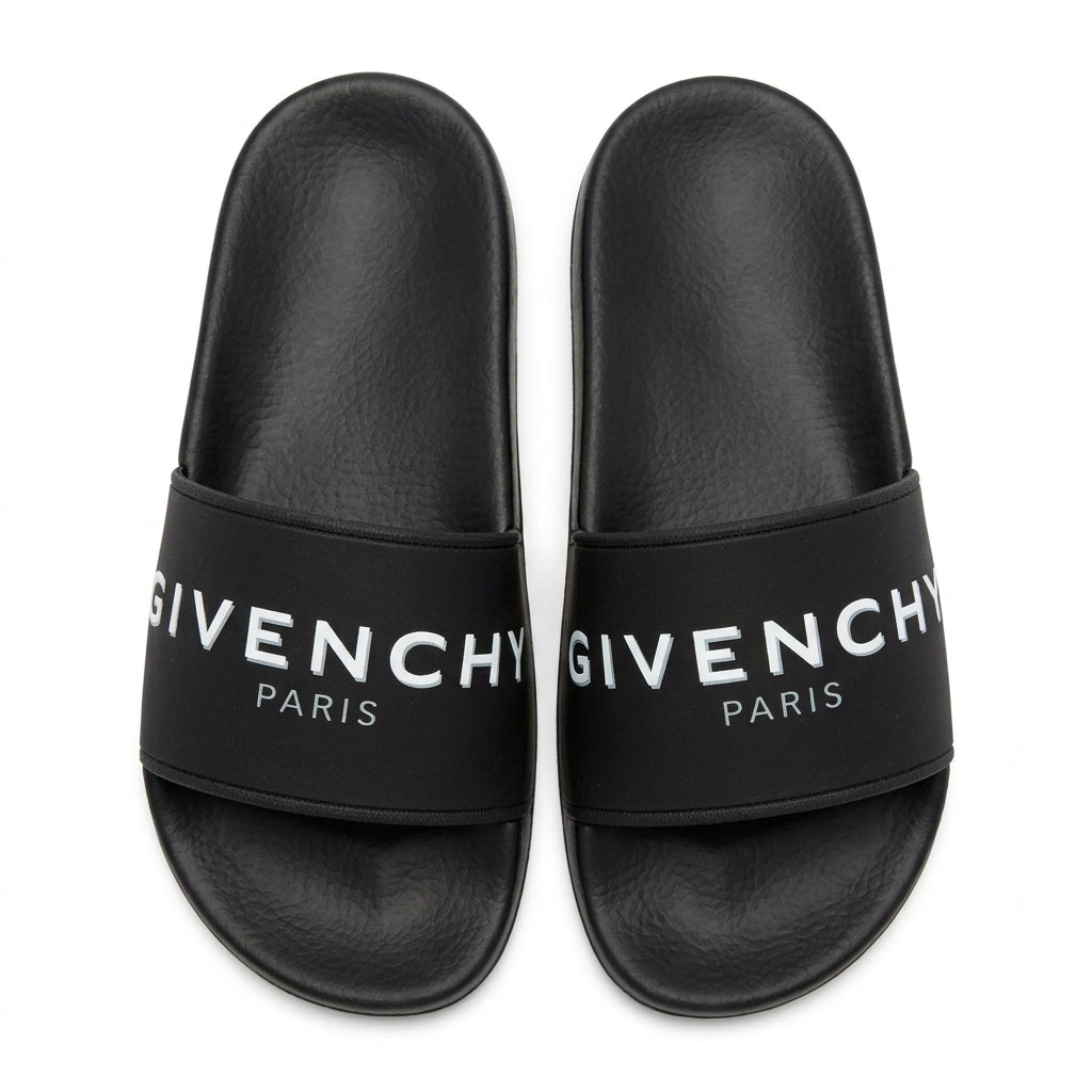 Givenchy slides featuring bold logo available at Lestyle Boutique Melbourne